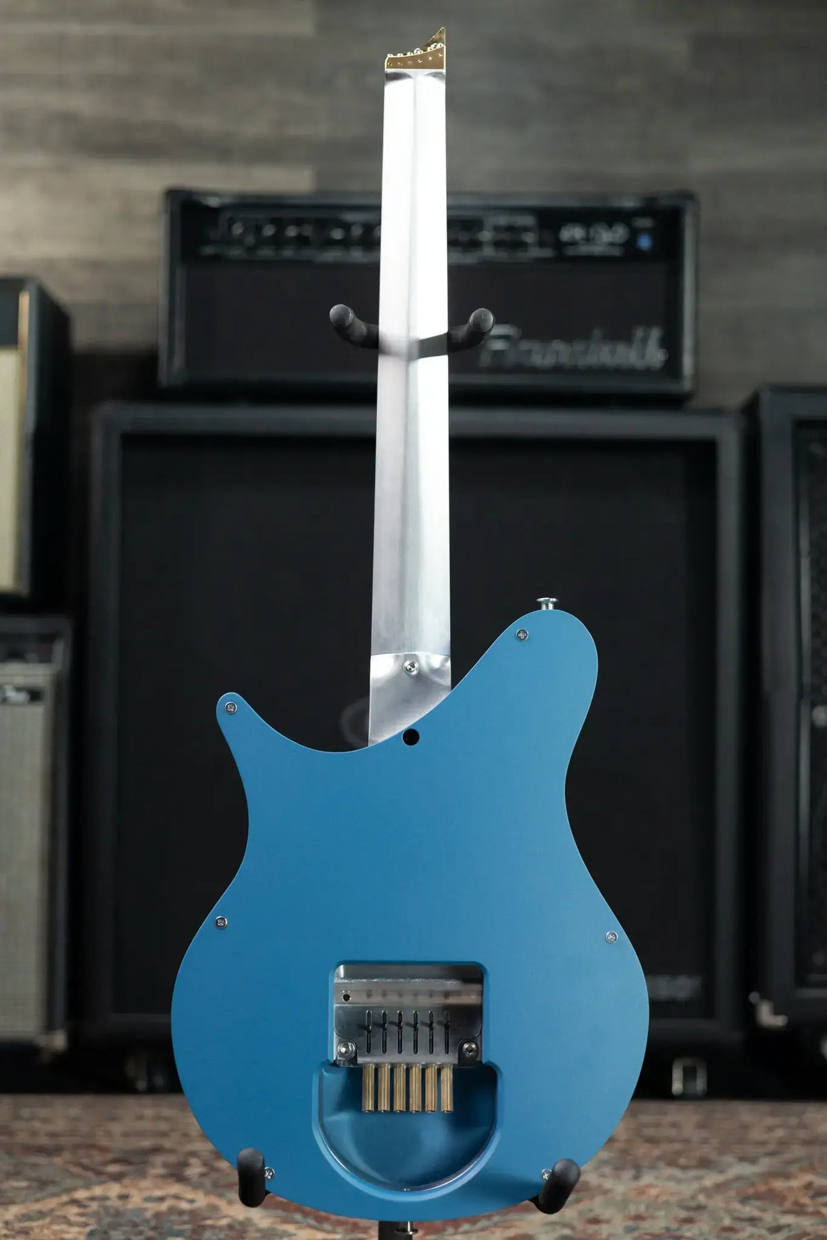 Fehse Guitars Aviator Headless Hollow Body Aluminum Electric Guitar - Dark Steel Blue