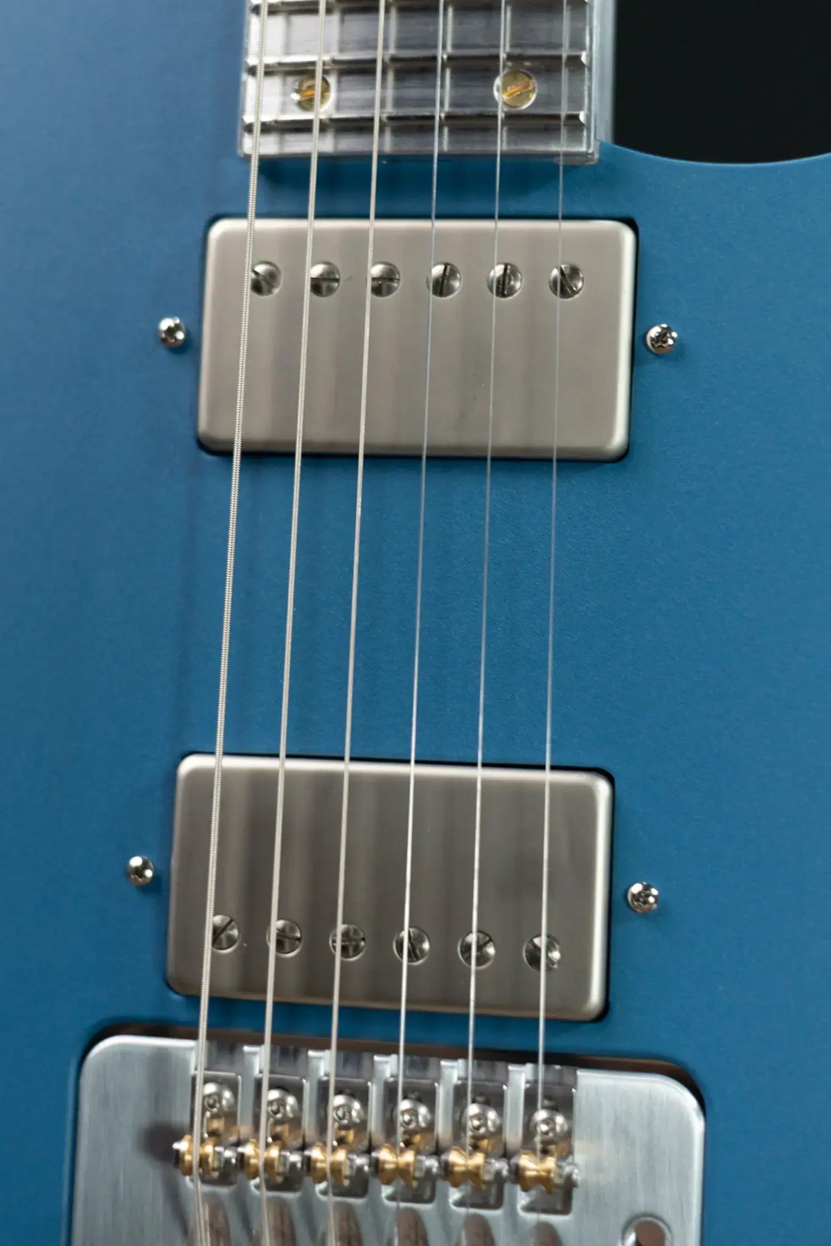 Fehse Guitars Aviator Headless Hollow Body Aluminum Electric Guitar - Dark Steel Blue
