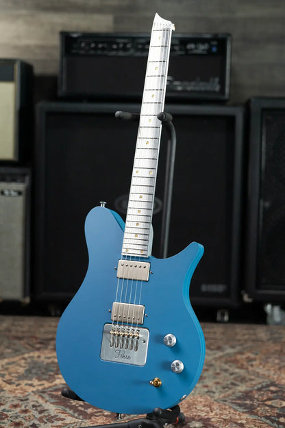 Fehse Guitars Aviator Headless Hollow Body Aluminum Electric Guitar - Dark Steel Blue