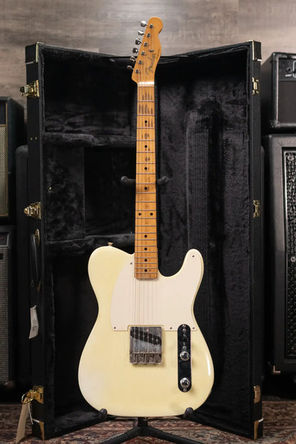 Fender 1956 Esquire Electric Guitar - Refinished Yellow with Hardshell Case - Used