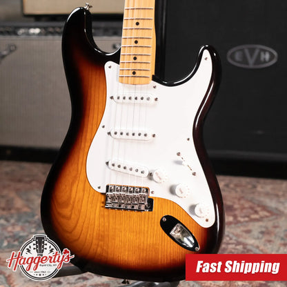 Fender 60th Anniversary American Vintage '54 Stratocaster Electric Guitar - 2-Tone Burst with Hardshell Case - Used