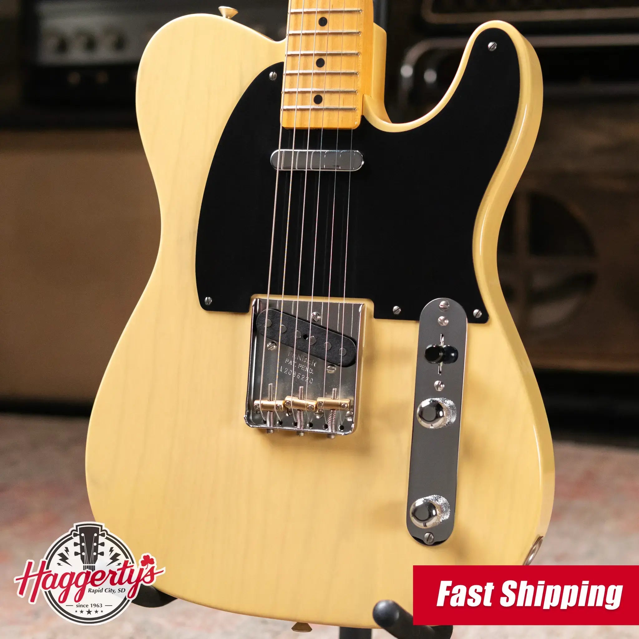 Fender 70th Anniversary Broadcaster Electric Guitar - Blackguard Blonde with Hardshell Case - Used