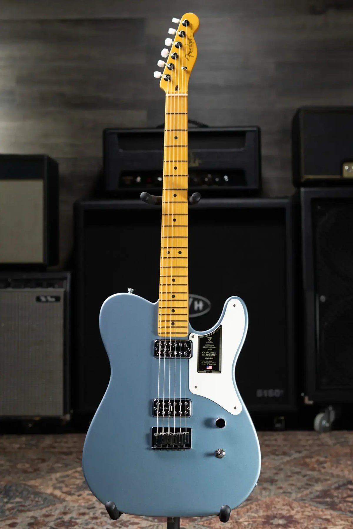 Fender 75th Anniversary American Professional Classic Cabronita Telecaster Electric Guitar - Ice Blue Metallic with Hardshell Case