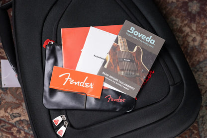 Fender Acoustasonic Player Telecaster Electric Guitar - Brushed Black with Structured Gig Bag