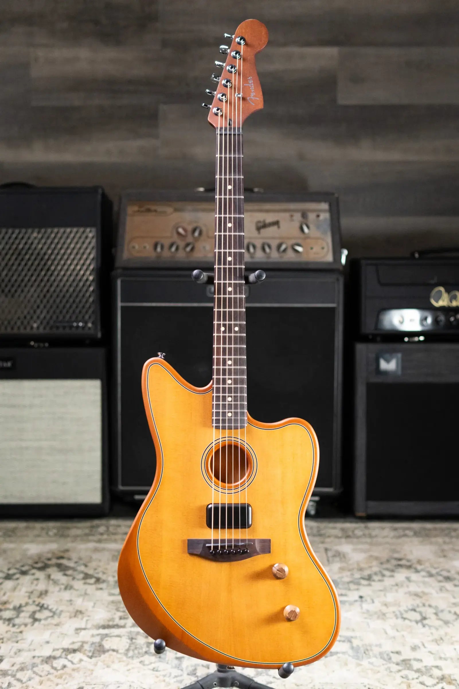 Fender Acoustasonic Standard Jazzmaster Electric Guitar - Aged Natural