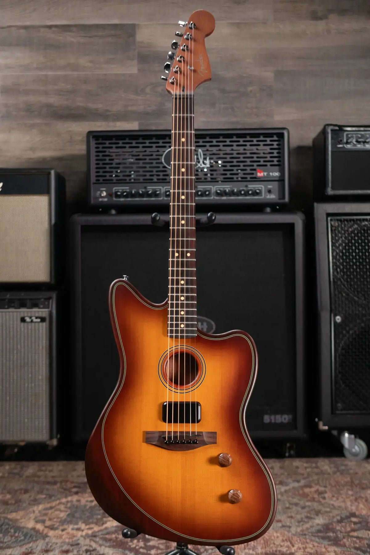 Fender Acoustasonic Standard Jazzmaster - Honey Burst - Demo