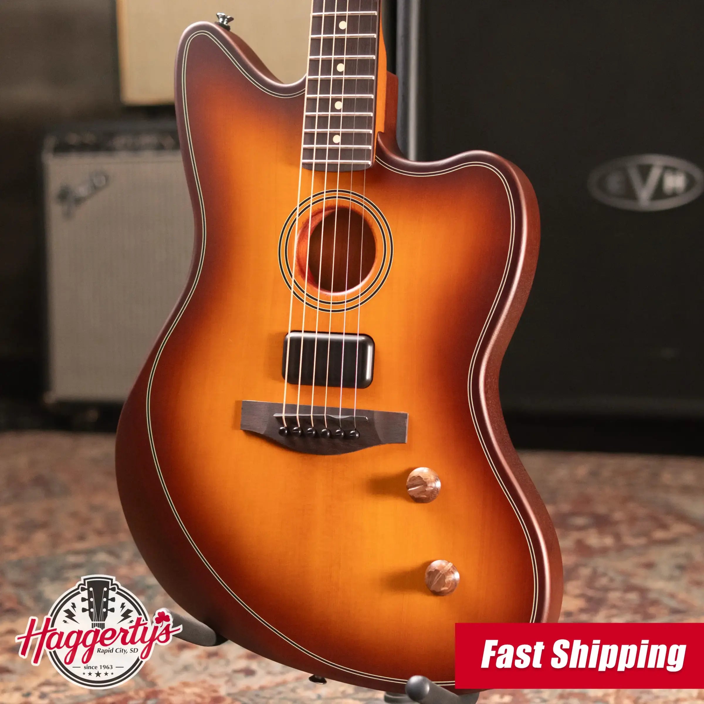 Fender Acoustasonic Standard Jazzmaster - Honey Burst