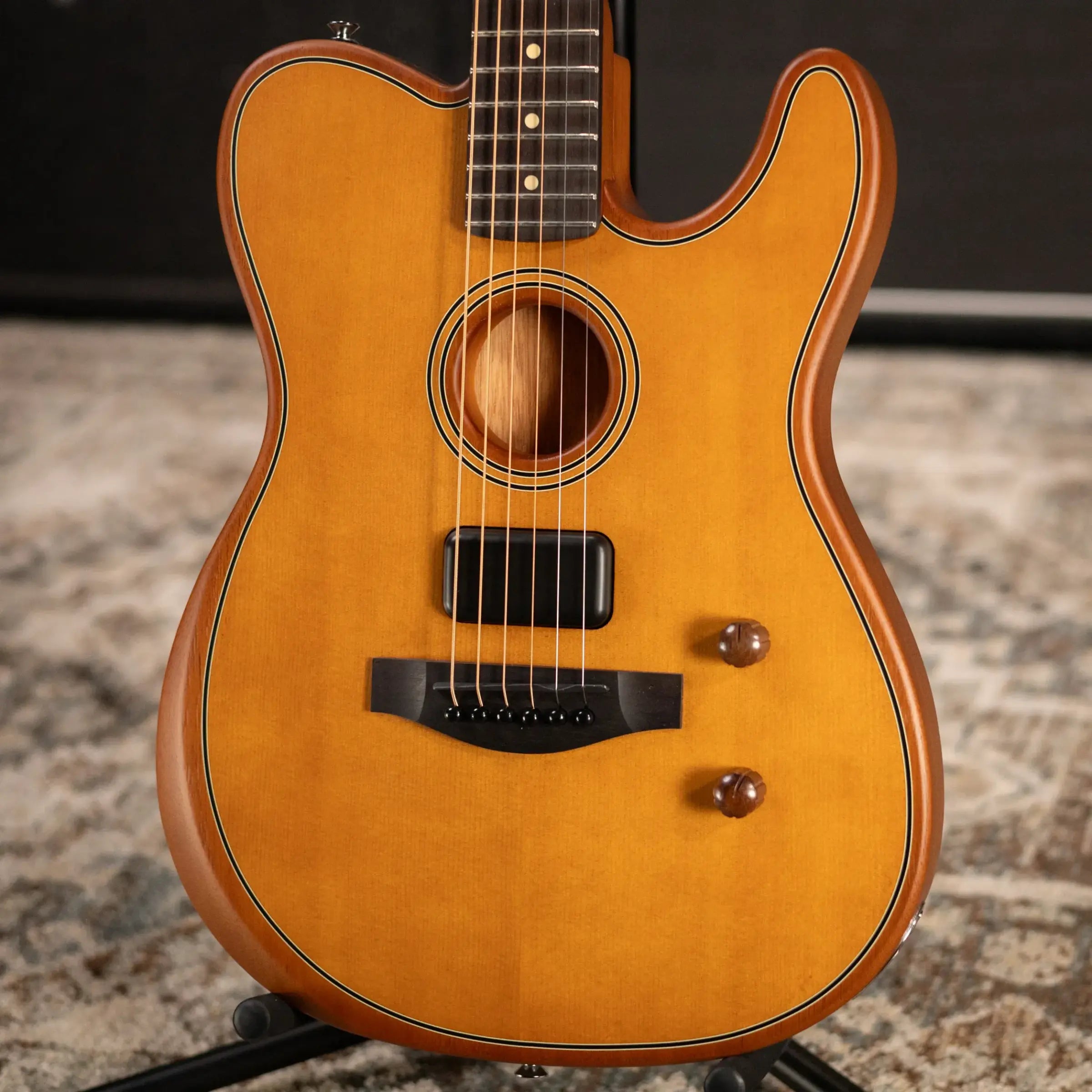 Fender Acoustasonic Standard Telecaster Electric Guitar - Aged Natural