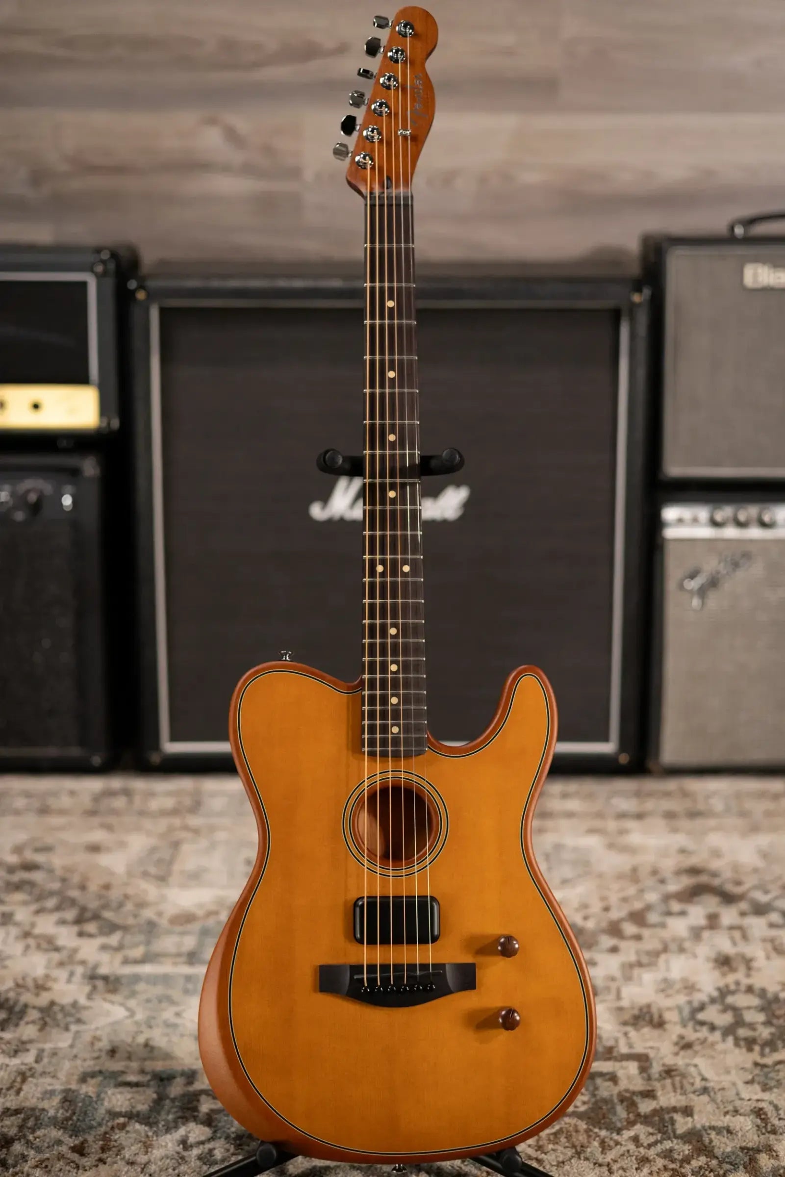 Fender Acoustasonic Standard Telecaster Electric Guitar - Aged Natural