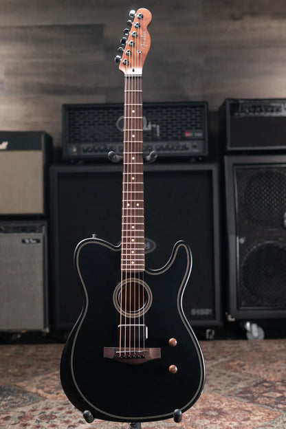 Fender Acoustasonic Standard Telecaster Electric Guitar - Black