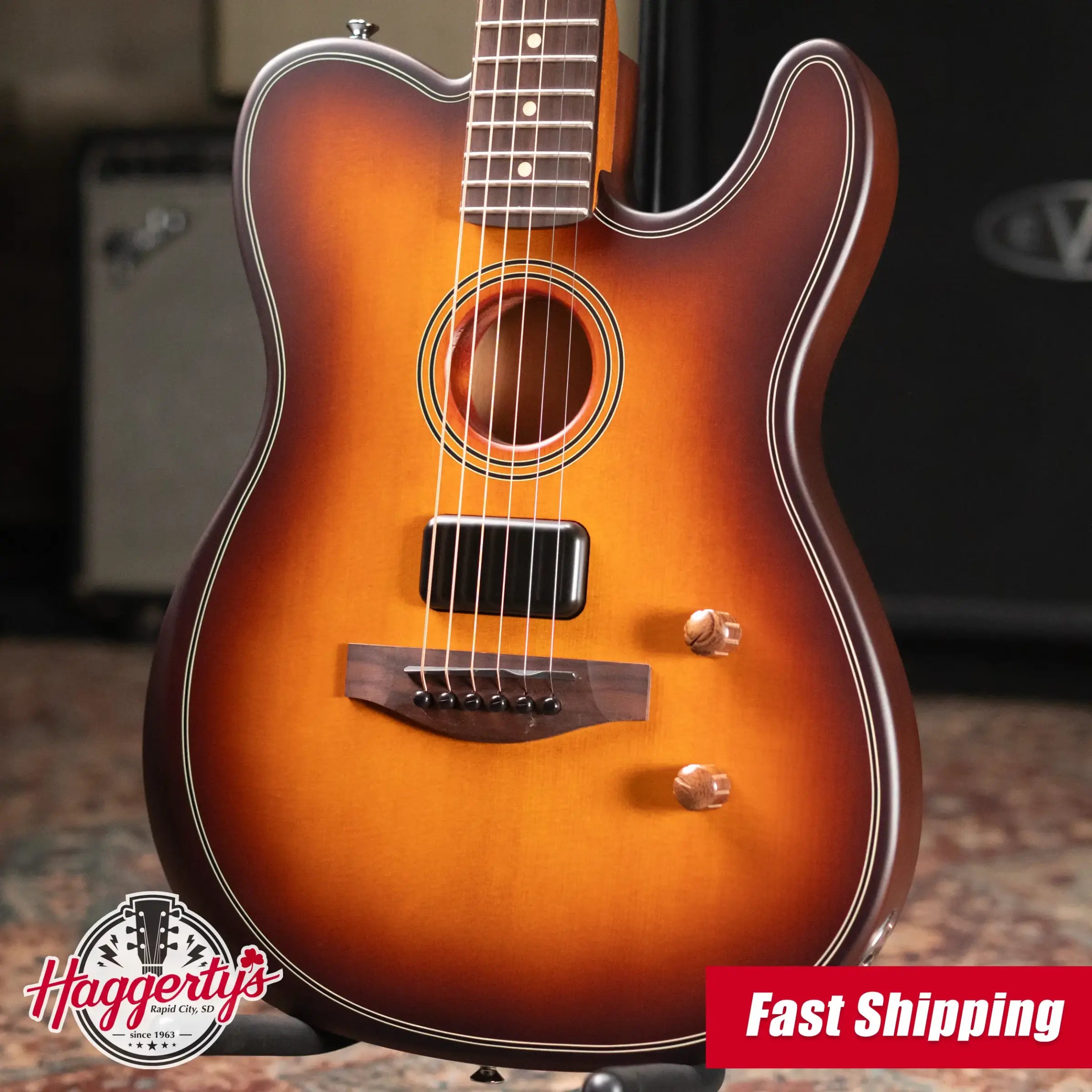 Fender Acoustasonic Standard Telecaster Electric Guitar - Honey Burst