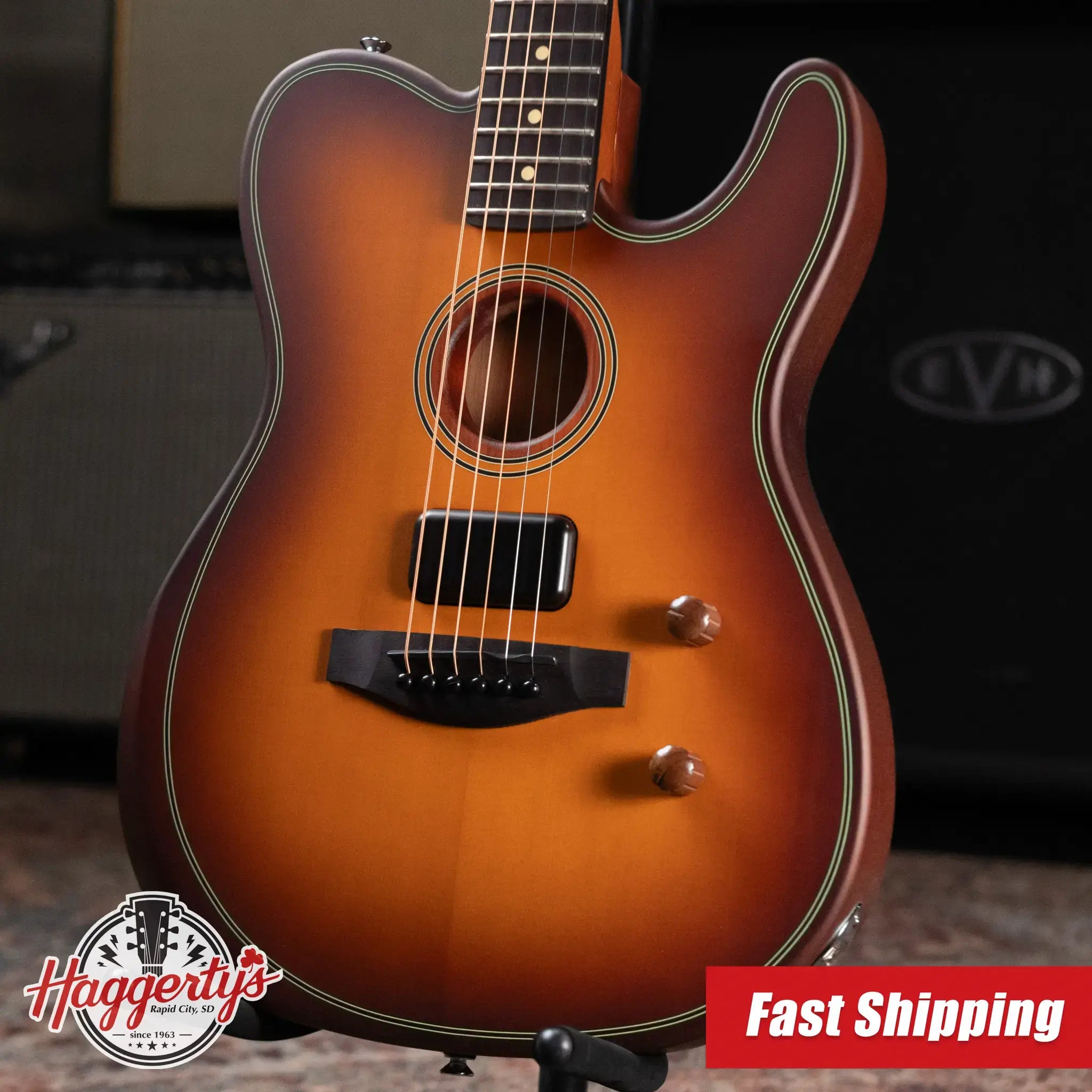 Fender Acoustasonic Standard Telecaster Electric Guitar - Honey Burst
