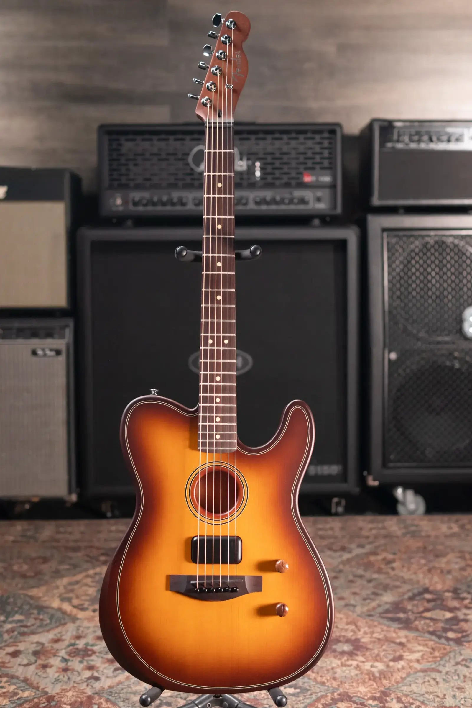 Fender Acoustasonic Standard Telecaster Electric Guitar - Honey Burst