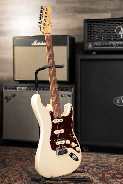 Fender American Elite Stratocaster HSS Shawbucker Electric Guitar - Olympic Pearl with Hardshell Case - Used