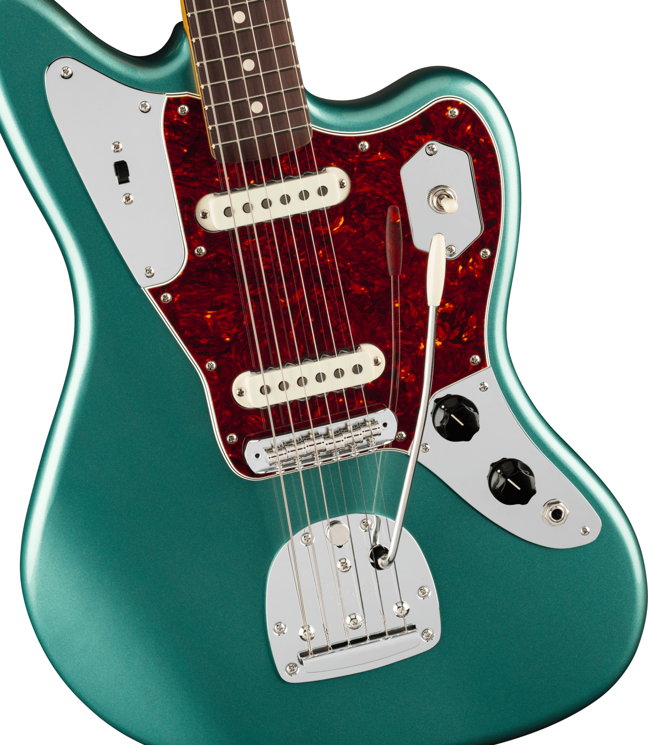 Fender American Professional Classic Jaguar Electric Guitar - Faded Sherwood Green Metallic with Gig Bag