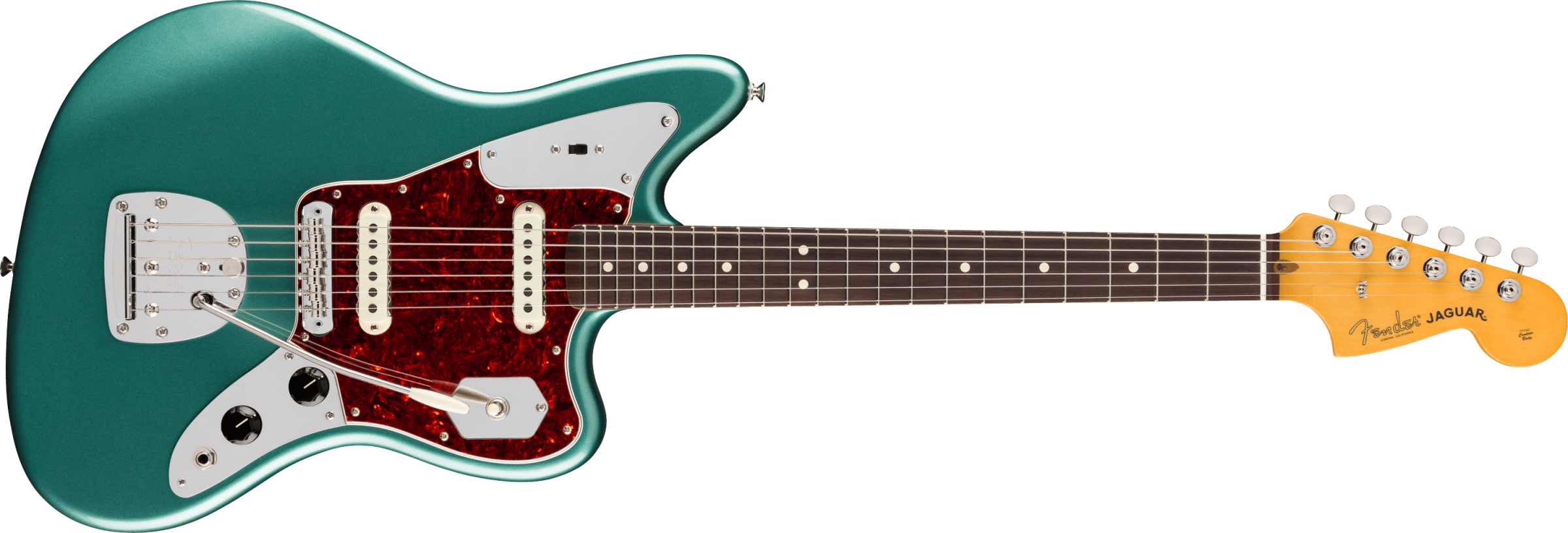 Fender American Professional Classic Jaguar Electric Guitar - Faded Sherwood Green Metallic with Gig Bag