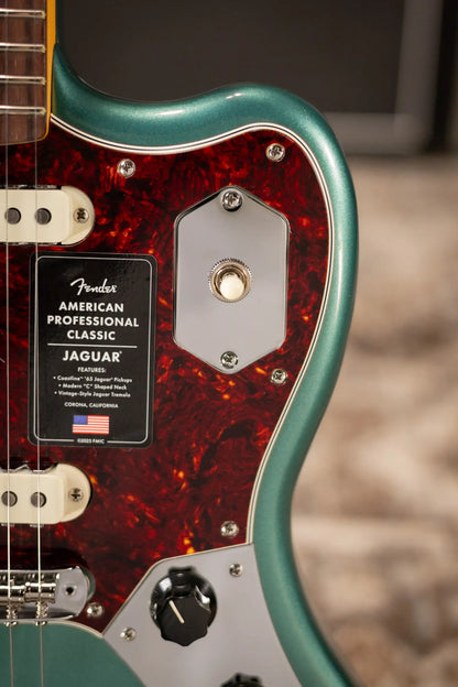 Fender American Professional Classic Jaguar Electric Guitar - Sherwood Green Metallic with Gig Bag