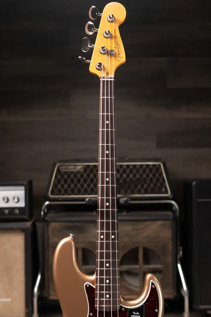 Fender American Professional Classic Jazz Bass - Faded Firemist Gold with Gig Bag