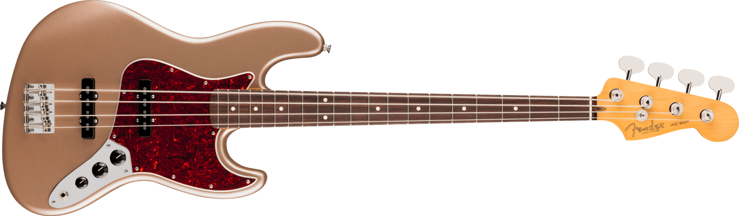 Fender American Professional Classic Jazz Bass - Faded Firemist Gold with Gig Bag