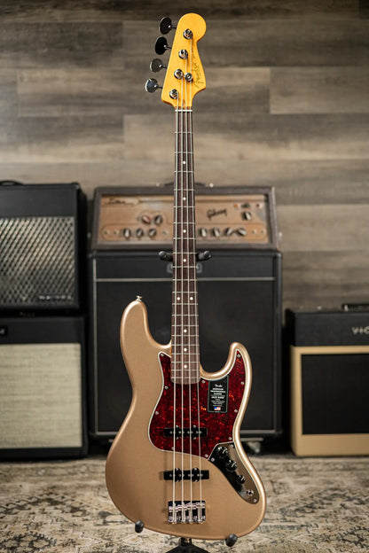 Fender American Professional Classic Jazz Bass - Faded Firemist Gold with Gig Bag
