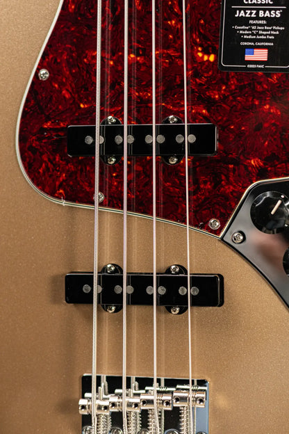 Fender American Professional Classic Jazz Bass - Faded Firemist Gold with Gig Bag