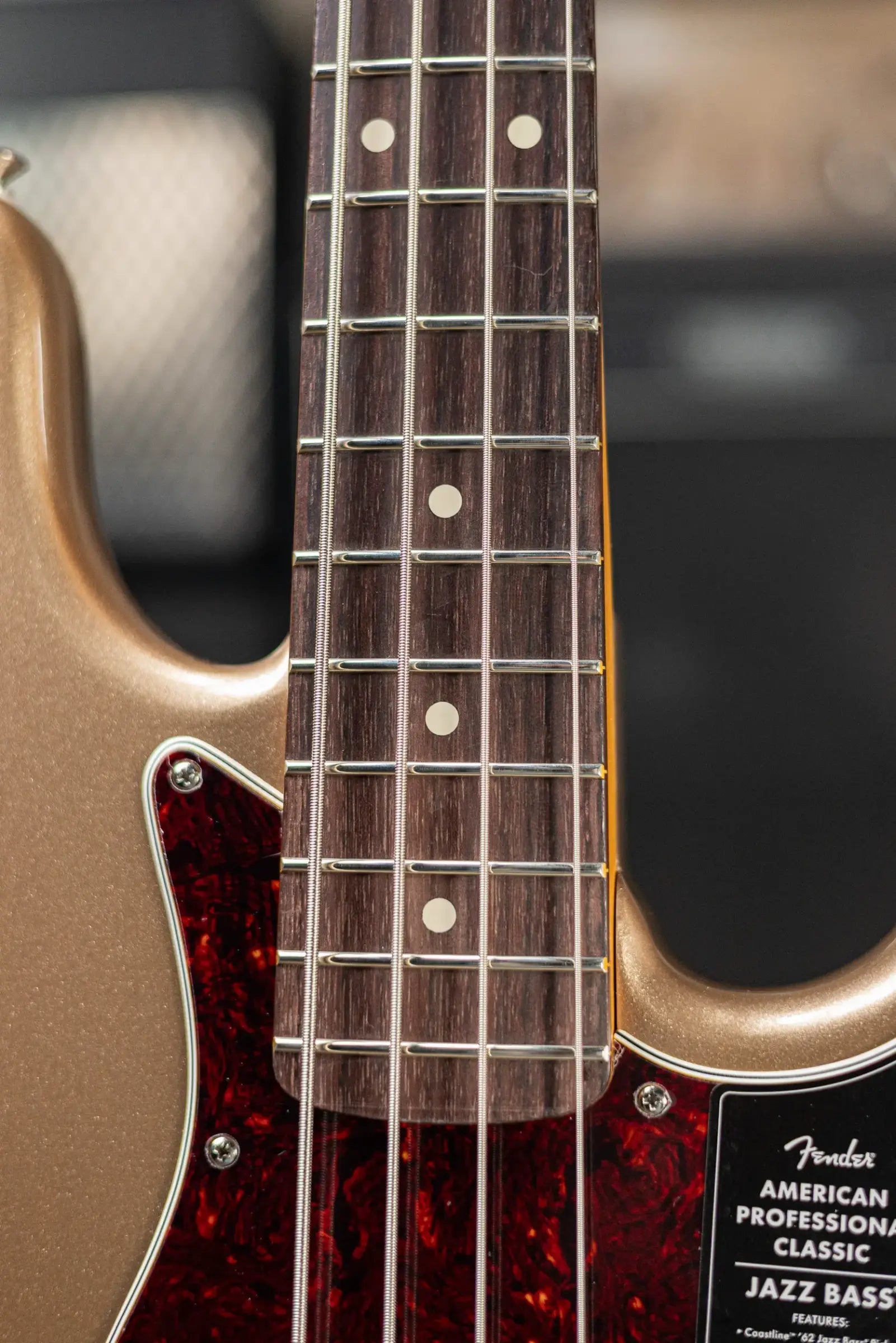 Fender American Professional Classic Jazz Bass - Faded Firemist Gold with Gig Bag