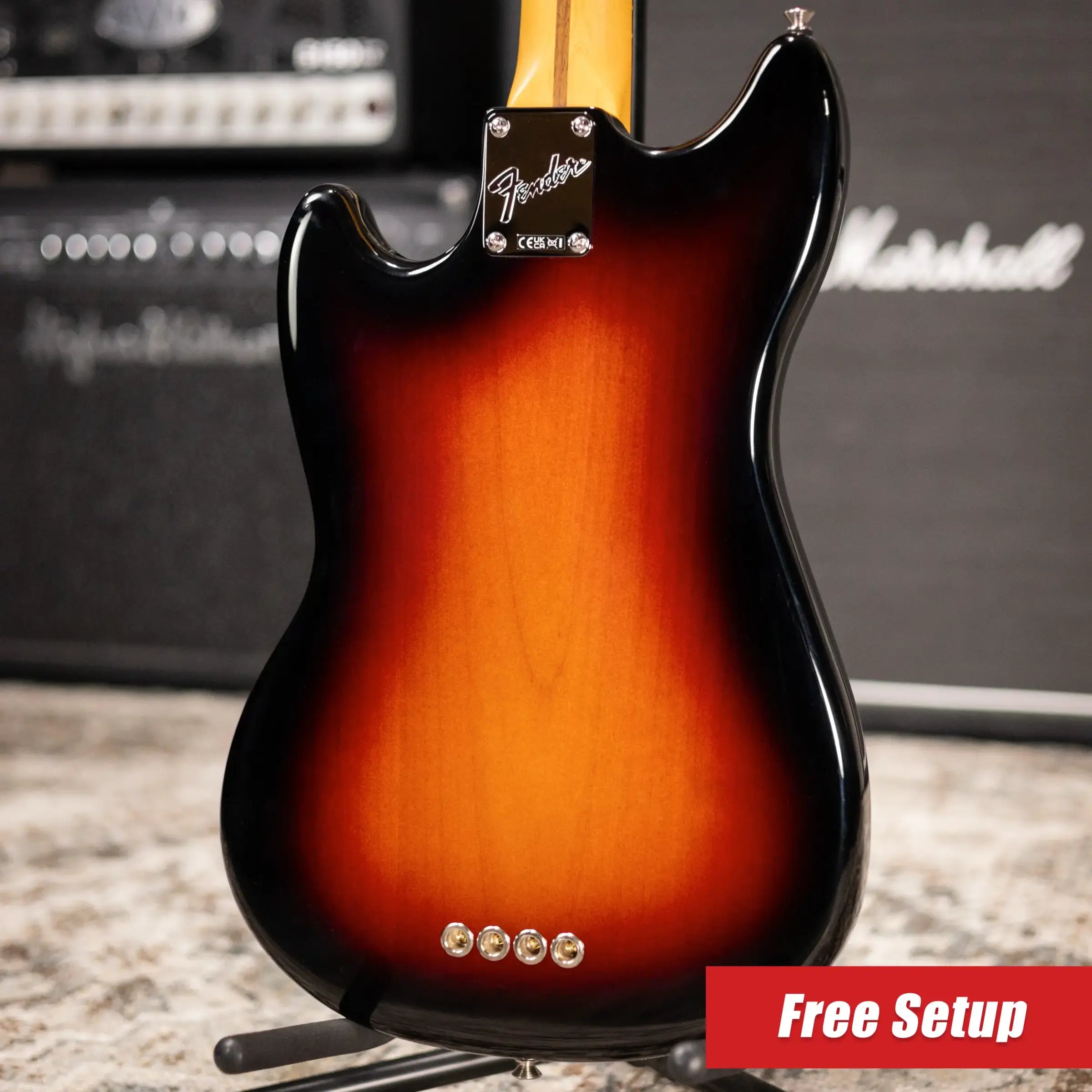Fender American Professional Classic Mustang Bass - 3-Color Sunburst with Gig Bag