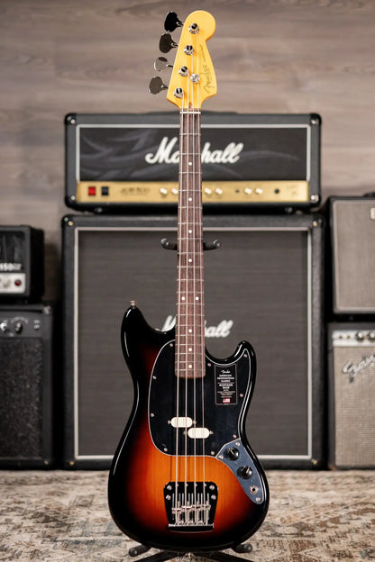 Fender American Professional Classic Mustang Bass - 3-Color Sunburst with Gig Bag