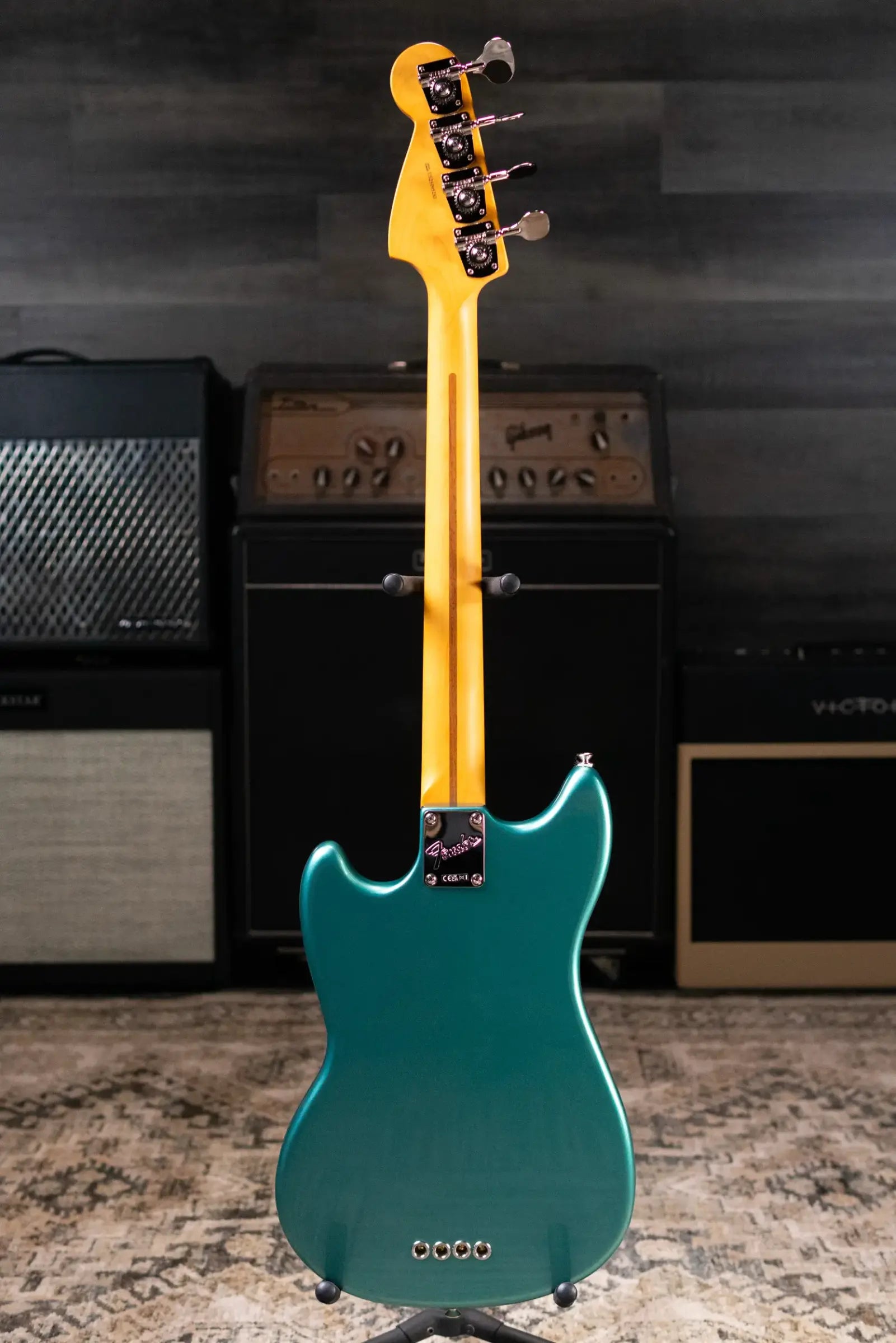 Fender American Professional Classic Mustang Bass - Faded Sherwood Green Metallic with Gig Bag