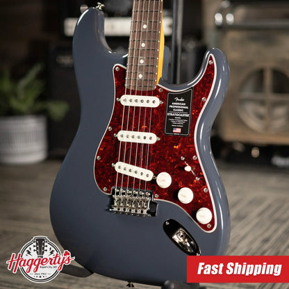 Fender American Professional Classic Stratocaster Electric Guitar - Faded Black with Gig Bag - Demo