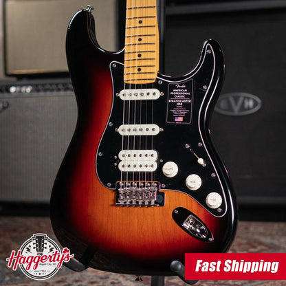 Fender American Professional Classic Stratocaster HSS Electric Guitar - 3-Color Sunburst with Gig Bag