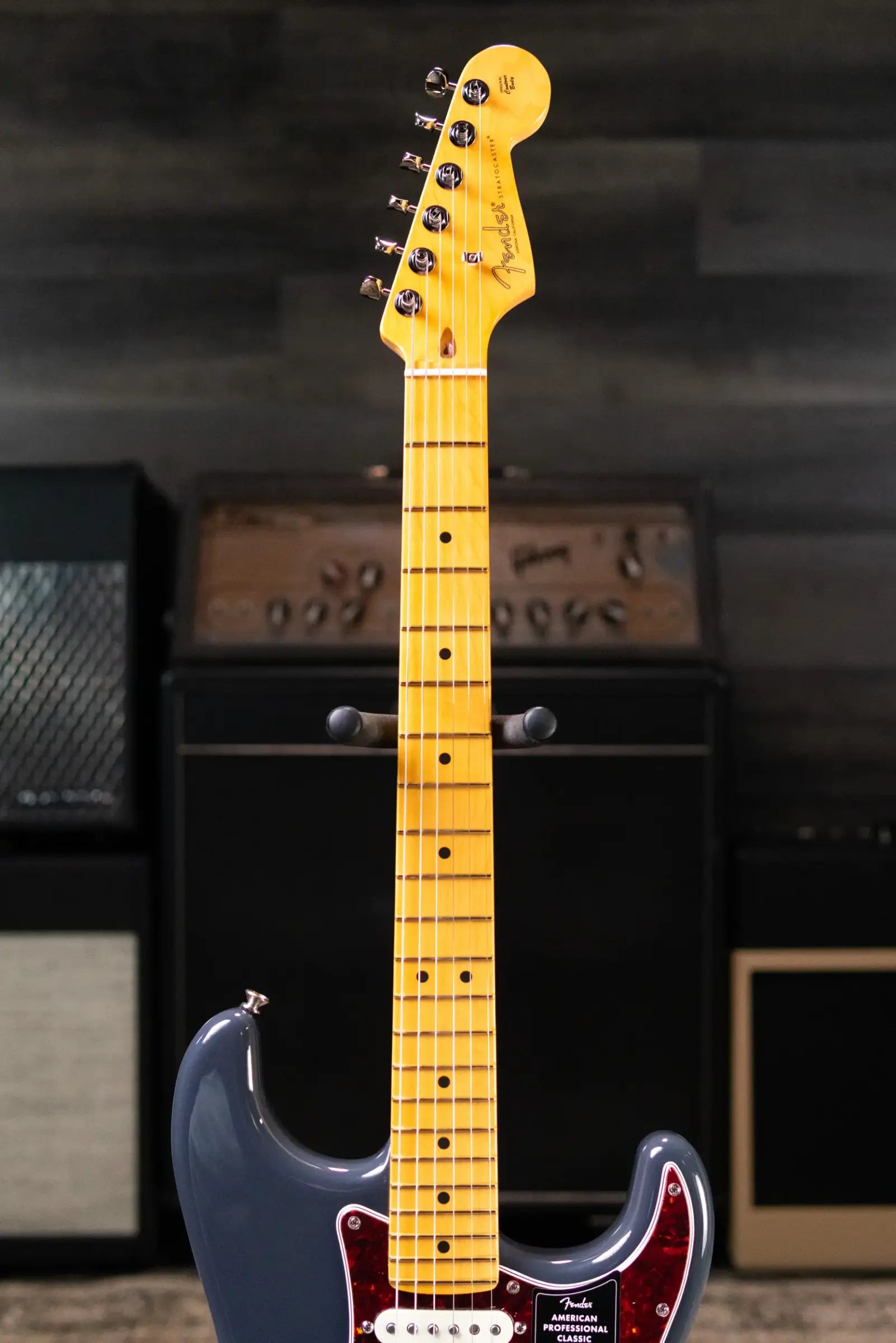 Fender American Professional Classic Stratocaster HSS Electric Guitar - Faded Black with Gig Bag