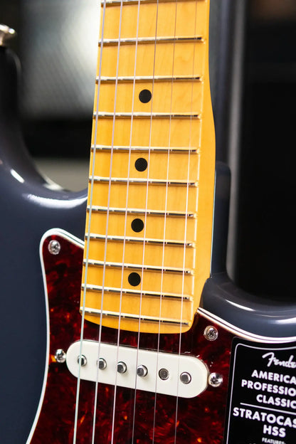 Fender American Professional Classic Stratocaster HSS Electric Guitar - Faded Black with Gig Bag