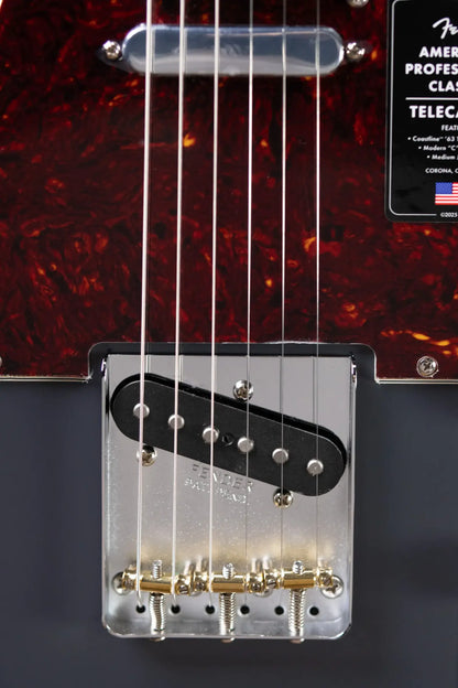 Fender American Professional Classic Telecaster Electric Guitar - Faded Black with Gig Bag