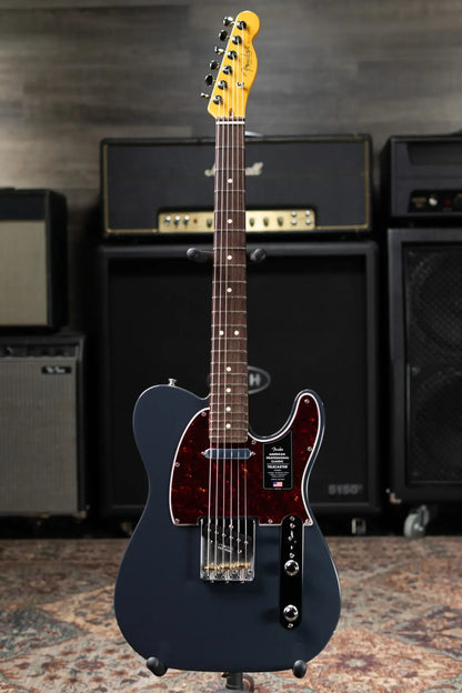 Fender American Professional Classic Telecaster Electric Guitar - Faded Black with Gig Bag