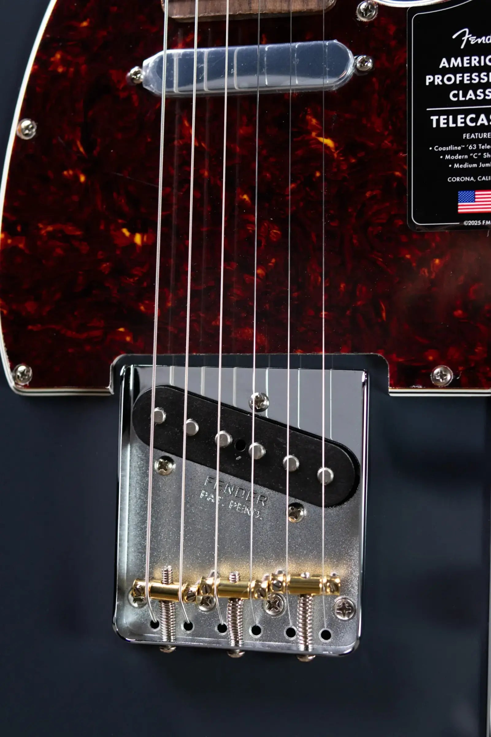 Fender American Professional Classic Telecaster Electric Guitar - Faded Black with Gig Bag