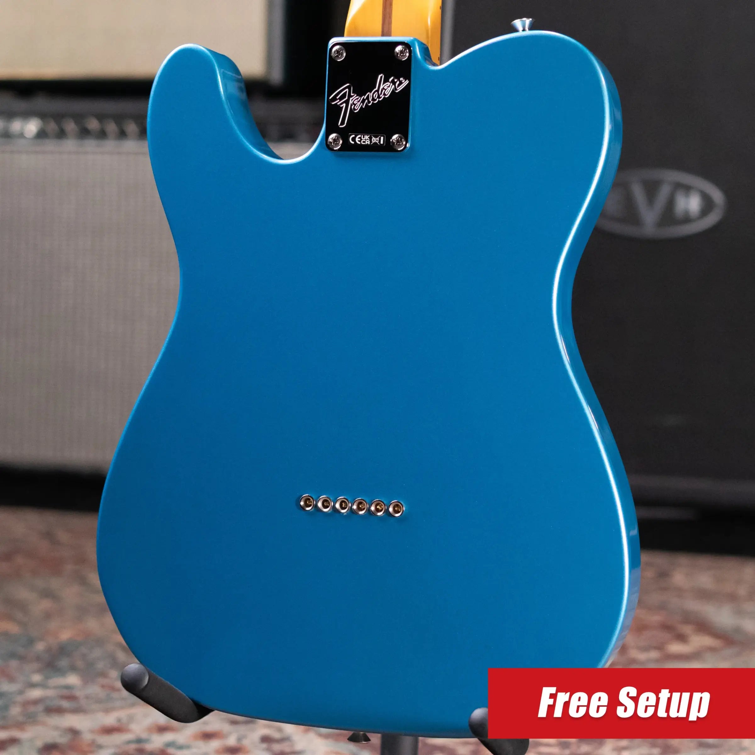 Fender American Professional Classic Telecaster Electric Guitar - Faded Lake Placid Blue with Gig Bag