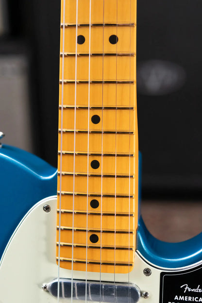 Fender American Professional Classic Telecaster Electric Guitar - Faded Lake Placid Blue with Gig Bag