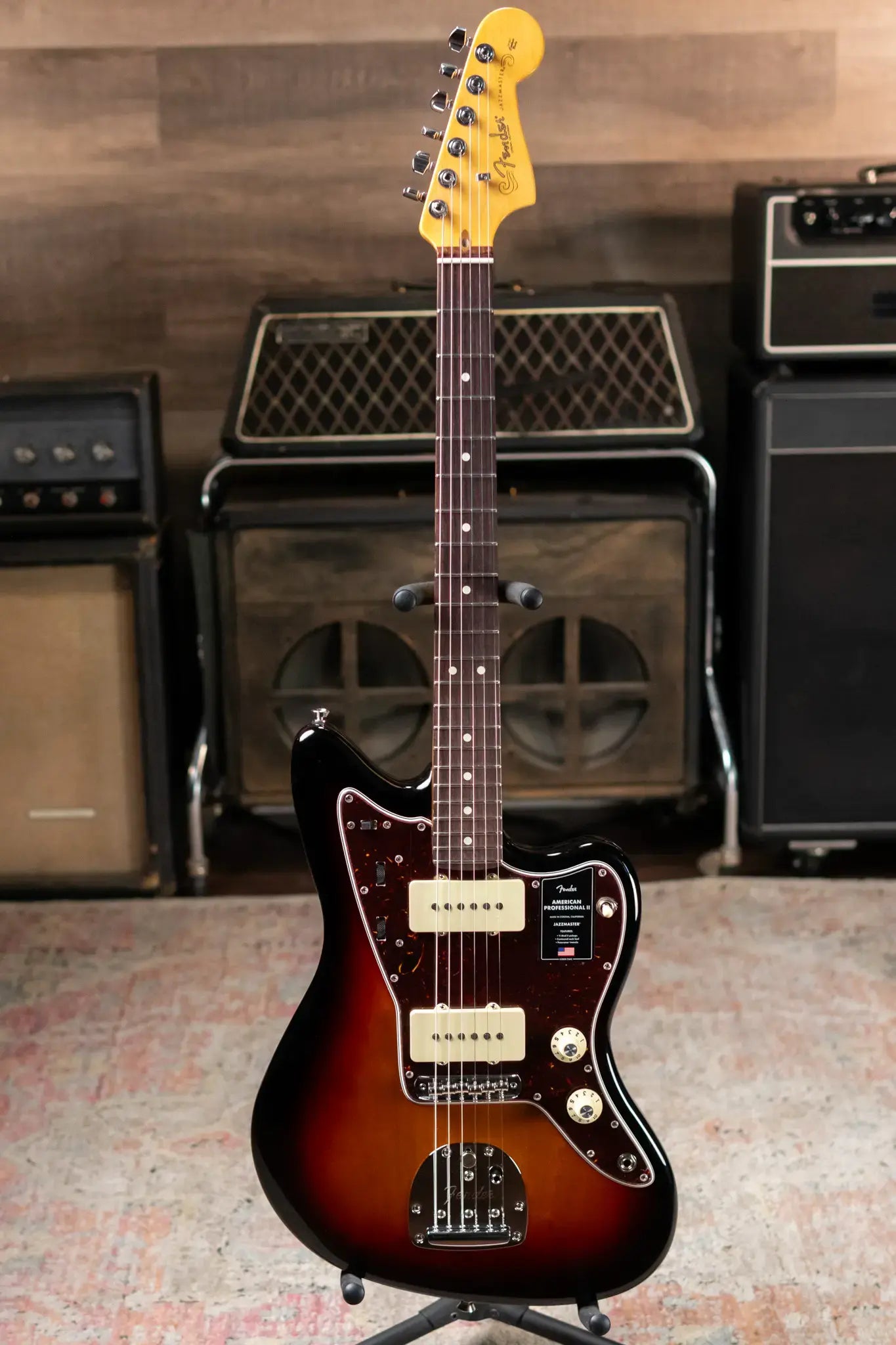Fender American Professional II Jazzmaster Rosewood Fingerboard - 3-Color Sunburst with Hardshell Case