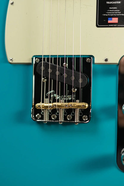 Fender American Professional II Telecaster Electric Guitar - Miami Blue with Hardshell Case