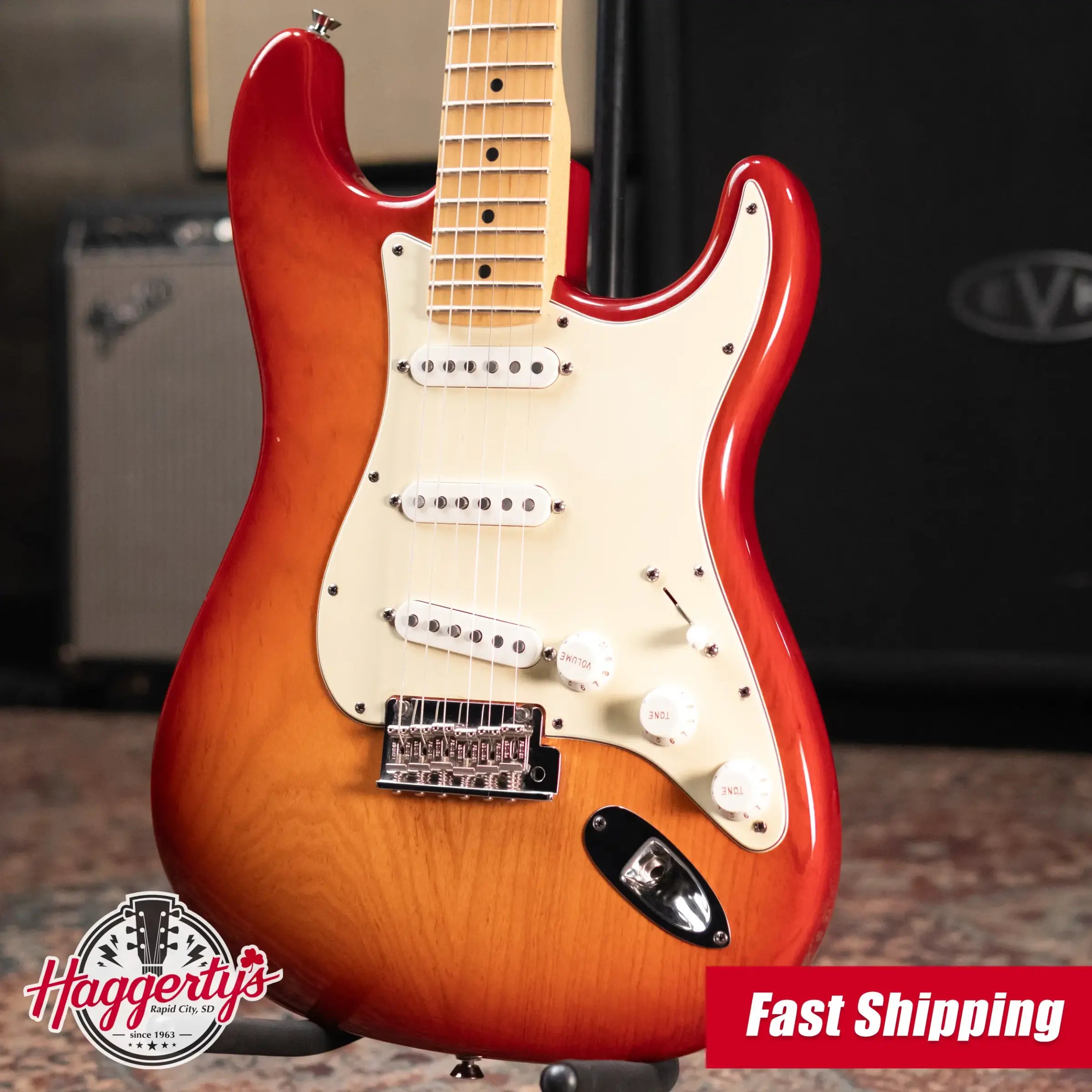 Fender American Standard Stratocaster Electric Guitar Sienna Sunburst with Hardshell Case - Used