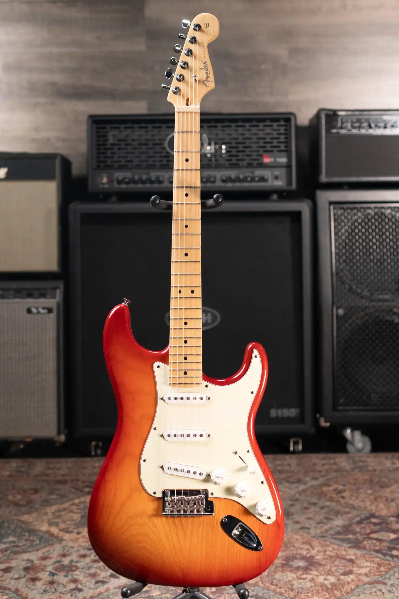 Fender American Standard Stratocaster Electric Guitar Sienna Sunburst with Hardshell Case - Used