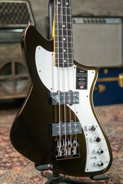 Fender American Ultra II Meteora Bass, Ebony Fingerboard - Texas Tea with Deluxe Molded Hardshell Case