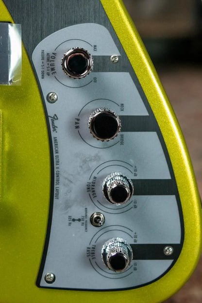 Fender American Ultra II Meteora Bass, Maple Fingerboard - Solar Flare with Deluxe Molded Hardshell Case