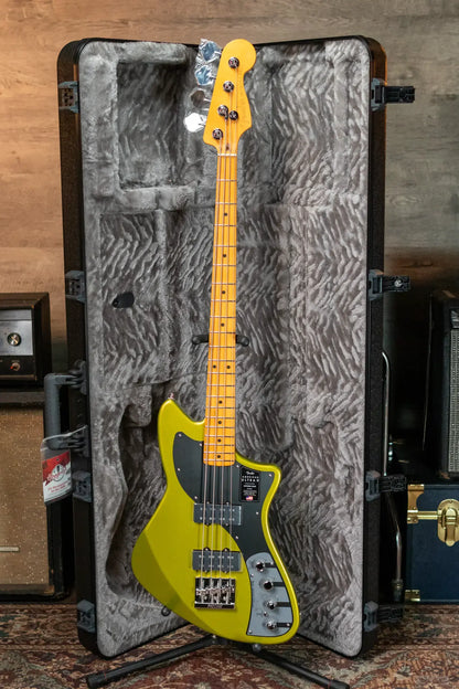 Fender American Ultra II Meteora Bass, Maple Fingerboard - Solar Flare with Deluxe Molded Hardshell Case