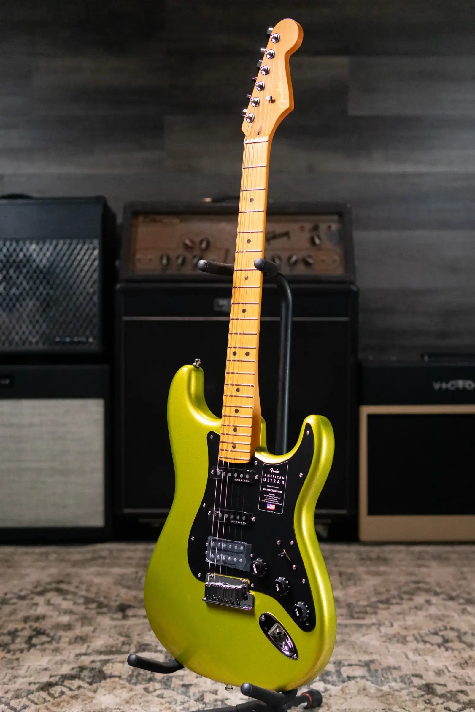 Fender American Ultra II Stratocaster HSS Electric Guitar - Solar Flare with Hardshell Case