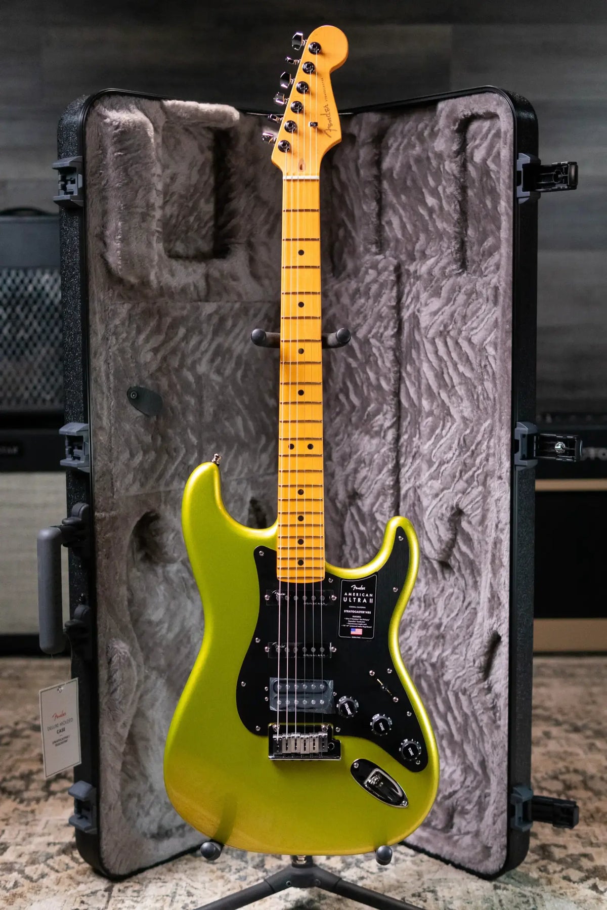 Fender American Ultra II Stratocaster HSS Electric Guitar - Solar Flare with Hardshell Case