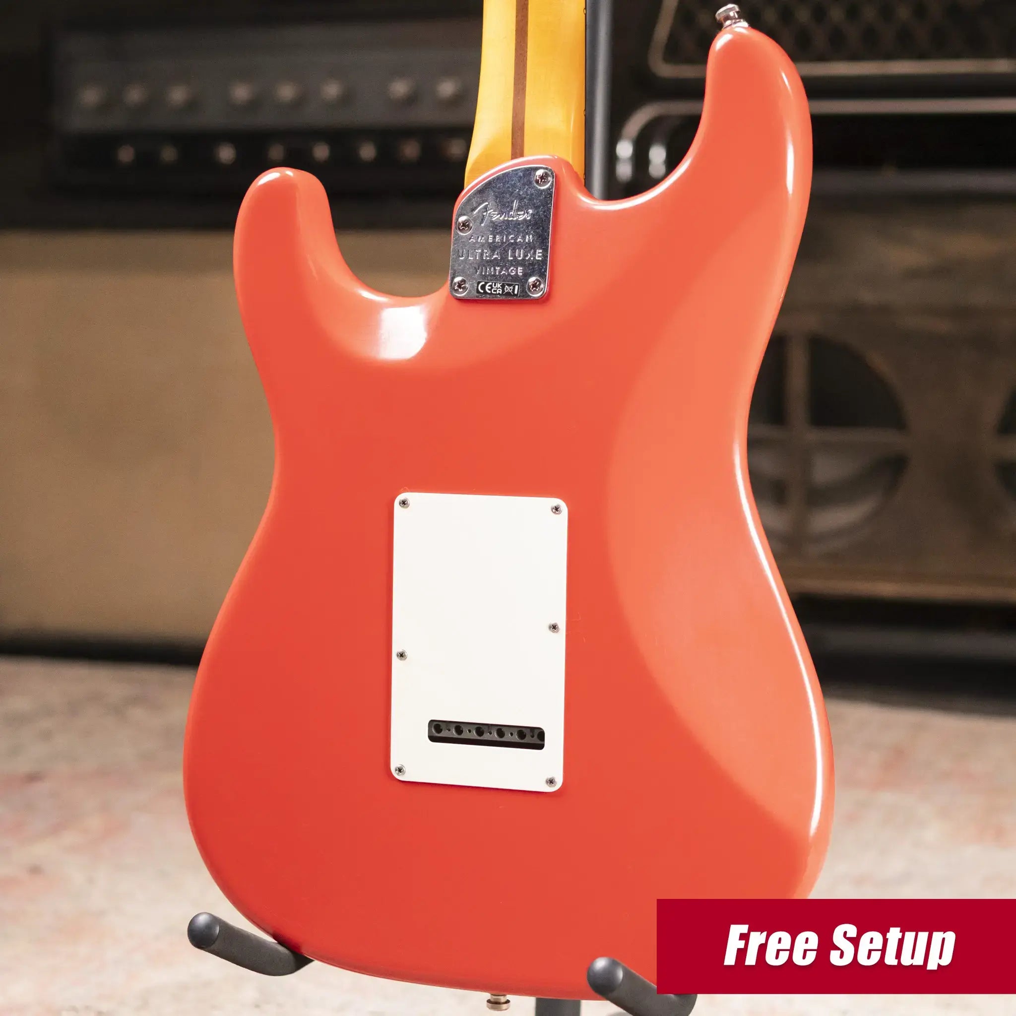 Fender American Ultra Luxe Vintage '60s Stratocaster HSS Electric Guitar - Fiesta Red with Hardshell Case