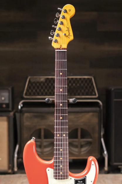 Fender American Ultra Luxe Vintage '60s Stratocaster HSS Electric Guitar - Fiesta Red with Hardshell Case