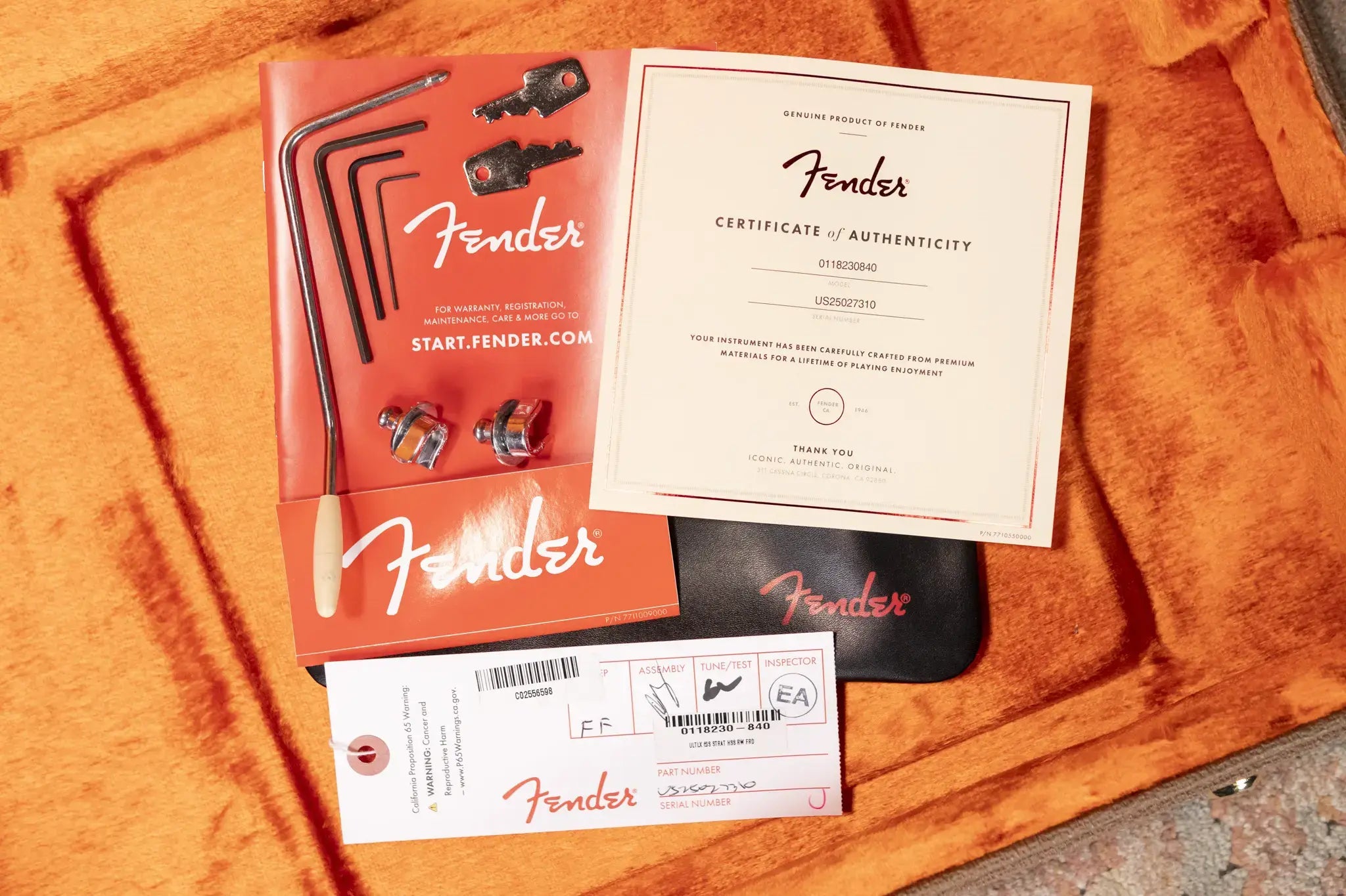 Fender American Ultra Luxe Vintage '60s Stratocaster HSS Electric Guitar - Fiesta Red with Hardshell Case